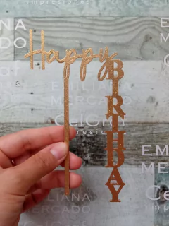 Topper happy birthday vertical y lateral - comprar online