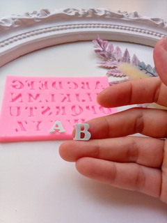 Molde de silicona ABC abecedario Italic mayúsculas - comprar online