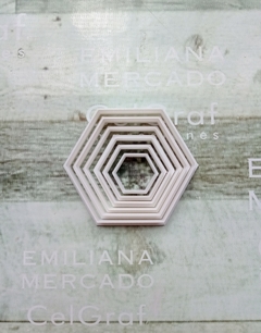 Set 6 cortantes hexagonales - comprar online
