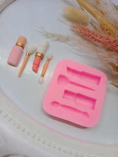 Molde de silicona maquillaje y esmalte