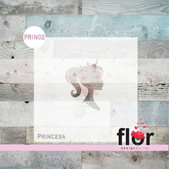 Stencil Princesa perfil corona PRIN02