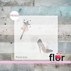 Stencil Varita Zapato Princesa PRIN04