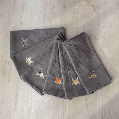 Servilletas Gatitos - Set x 6 Visón