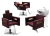 Kit Salão de Beleza 1 Cadeira Fixa + 1 Reclinável Quadrada + 1 Lavatório Tunísia - loja online