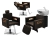 Kit Salão de Beleza 1 Cadeira Fixa + 1 Reclinável Quadrada + 1 Lavatório C/Ap Tunísia - comprar online