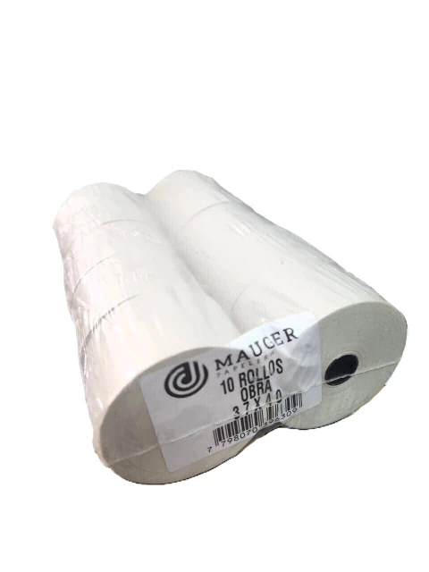 ROLLO DE PAPEL OBRA 37 MM X 40 METROS PACK X 10 UNIDADES