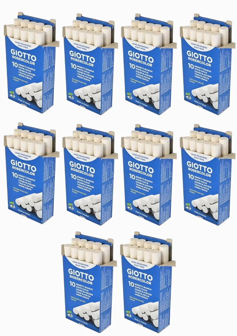 Tizas Tiza Giotto Robercolor Blancas X 10 Cajas Pack