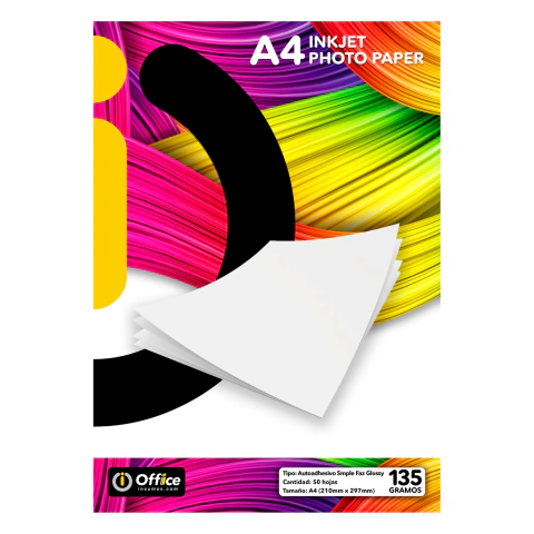 PAPEL FOTOGRAFICO A4 AUTOADHESIVO - 135 GR - X UNIDAD