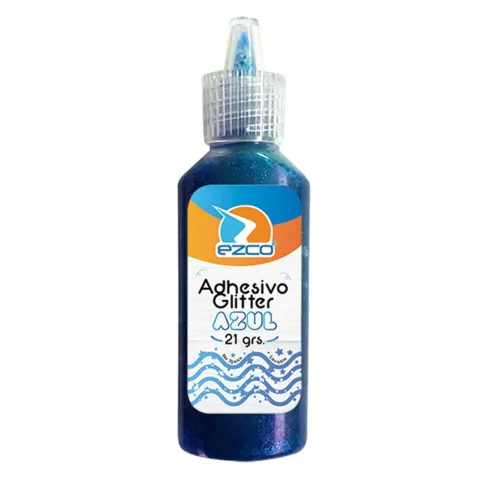 ADHESIVO GLITTER 21 GRS EZCO - AZUL