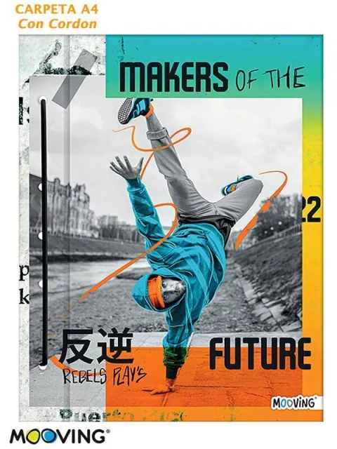 CARPETA ESCOLAR MOOVING A4 DOS TAPAS - URBAN STYLE