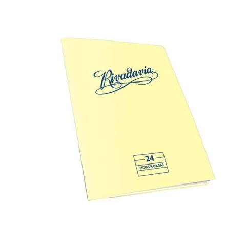 CUADERNO RIVADAVIA TAPA FLEXIBLE 24 HOJAS RAYADO