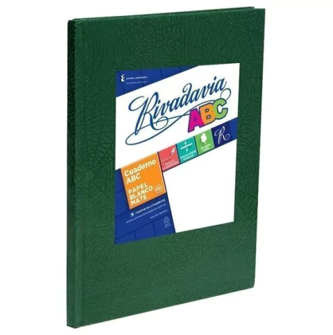 CUADERNO NRO 3 ABC RIVADAVIA X 98 HOJAS RAYADAS VERDE