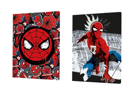 CARPETA MOOVING C/ELASTICO 3 SOLAPAS - SPIDERMAN ( NEGRO ) - comprar online