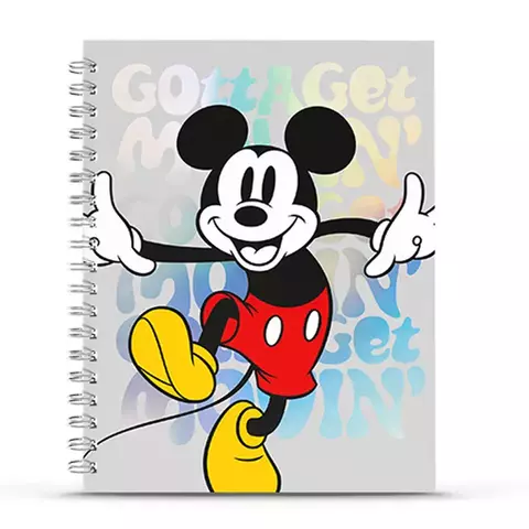 CUADERNO MOOVING C/ESPIRAL 16 X 21 - TAPA DURA X 80 HJS 1205121 - MICKEY
