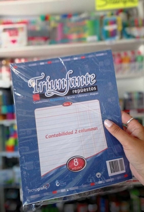 REPUESTO CONTABILIDAD TRIUNFANTE 2 COLUMNAS 8 HOJAS