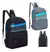 MOCHILA ESPALDA 16 PULG EVERLAST 16057 - GRIS CLARO / FRANJA CELESTE - LIBRERIA PITAGORAS