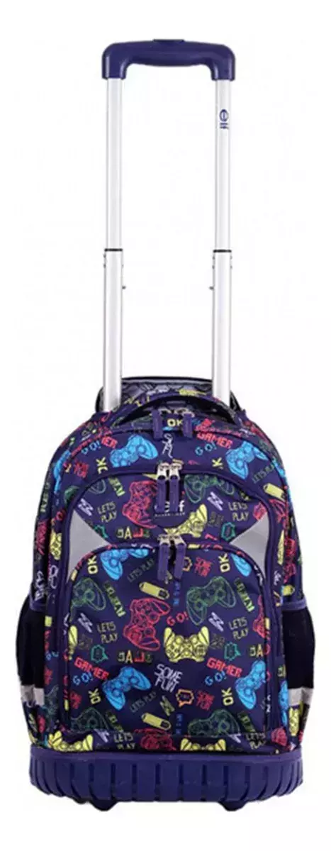 MOCHILA C/CARRO 18 PULGADAS 6451B - ELF BASE GOMA / 1 DIVISION - AZUL JOYSTICK