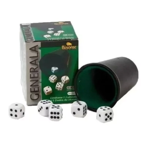 GENERALA CUBILETE CON 5 DADOS