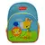 MOCHILA ESPALDA 12 PULGADAS WABRO 41214 FISHER-PRICE - (DOBLE BOLSILLO) CELESTE/NARANJA LEON JIRAFA