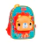MOCHILA ESPALDA 12 PULGADAS WABRO 42303 FISHER-PRICE - CELESTE/ ROJO LEON