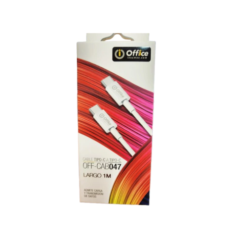 CABLE TIPO C A TIPO C 1.0 MTS OFF-CAB047 BLANCO