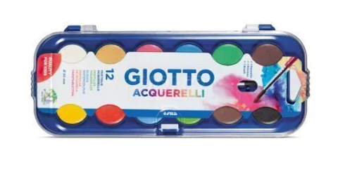 ACUARELA GIOTTO PREMIUM X 12 COLORES CON PINCEL