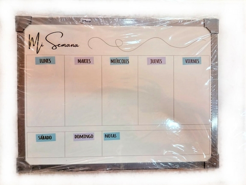 Pizarra Magnetica Planner Organizador Semanal 40x30 Cm