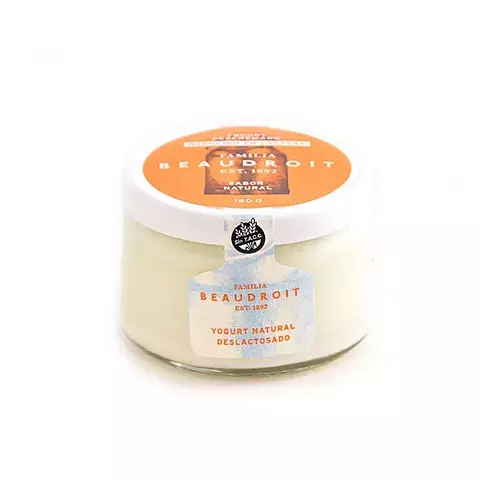 Yogur descremado natural reducido en lactosa 160g Beaudroit