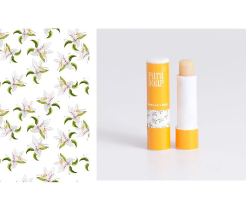 BALSAMO LABIAL VAINILLA Y COCO PURA SOAP