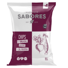 Chips de Remolacha y Batatas con Sal Marina Nuestros Sabores