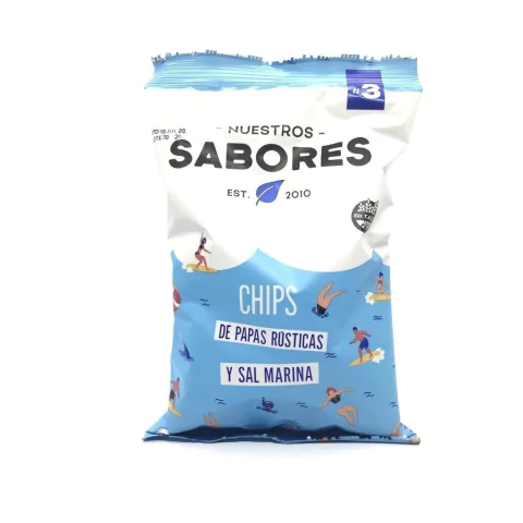 Papas Rústicas Chips con Sal Marina Nuestros Sabores