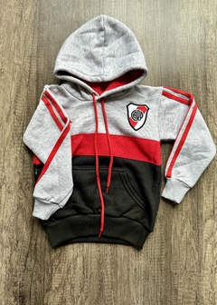 Buzo canguro tricolor River plate niño
