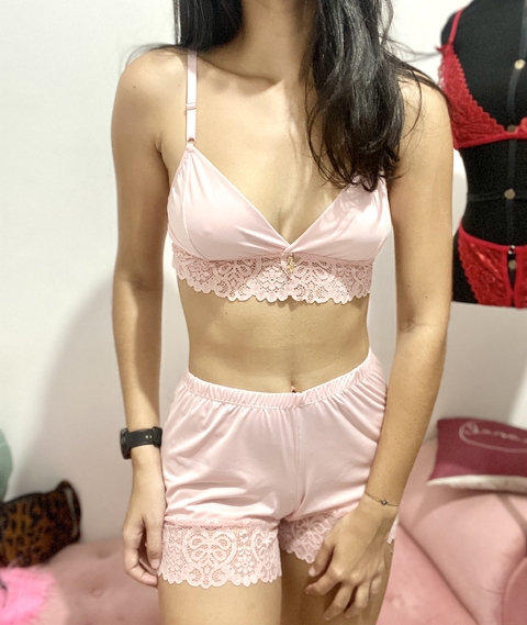 Baby-doll Débora - Rosa