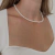 CL624 - COLAR CHOKER MINI PÉROLAS FOLHEADO