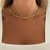 CL97 - COLAR CHOKER LIS FOLHEADO A OURO 18K E PRATA