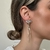 SALE - BR188D - PAR DE BRINCOS CAIDO BAGUETE FOLHEADO A OURO