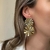 BR201 PAR DE BRINCOS KELLY FOLHEADO A OURO 18K