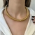 CL284 - CHOKER MOLA MODERNA FOLHEADO A OURO