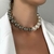 CL453 - COLAR CHOKER DUO PÉROLA + PRATA