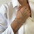 PL152P- HAND PALM MADONNA FOLHEADO A PRATA