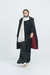 ABRIGO CRUZADO CON LAZO NEGRO - comprar online