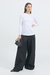 PANTALON OVER EN TAFETAN - NEGRO - tienda online