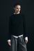 SWEATER CASHMERE 100% CUELLO REDONDO NEGRO - tienda online
