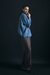 SWEATER POLERA OVERSIZE EN CASHMERE 100% - AZULINO - comprar online