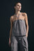 TOP EN TAFETAN GRIS - comprar online