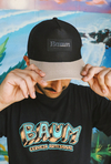 Gorra Baum (negra y beige, parche central)