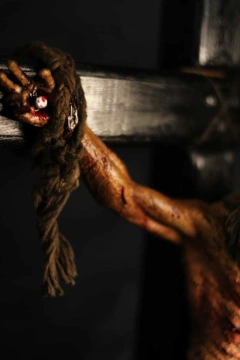 Imagem do CRUCIFIXO 1 METRO PAIXÃO DE CRISTO CHAGAS ULTRA REALISTAS MESA