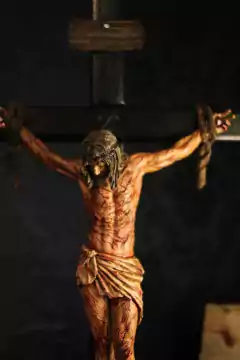 CRUCIFIXO 90 CM PAIXÃO DE CRISTO CHAGAS ULTRA REALISTAS PAREDE - comprar online
