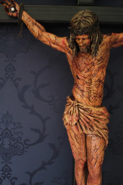 CRUCIFIXO 1,5 METROS PAIXÃO DE CRISTO CHAGAS ULTRA REALISTAS - comprar online