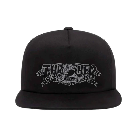 Boné Thrasher x Antihero Snapback Mag Banner Preto
